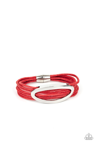 Paparazzi Corded Couture - Red Bracelet