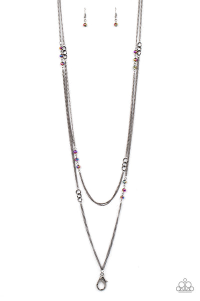 Paparazzi Ethereal Expectations - Multi Oil Spill Lanyard Necklace