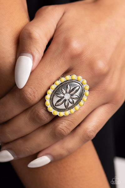 Paparazzi Garden Paradise Yellow Ring