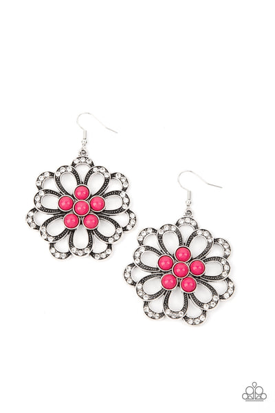 Paparazzi Dazzling Dewdrops - Pink Earrings