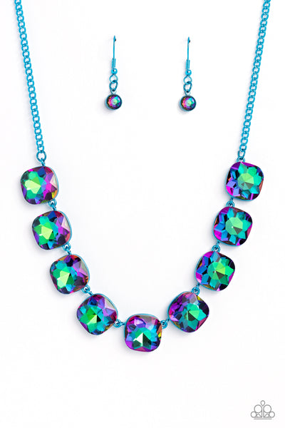 Paparazzi Combustible Command - Blue  Necklace