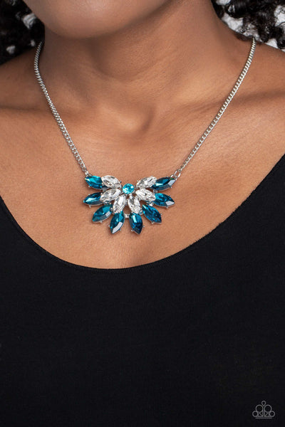Paparazzi Frosted Florescence - Blue Necklace