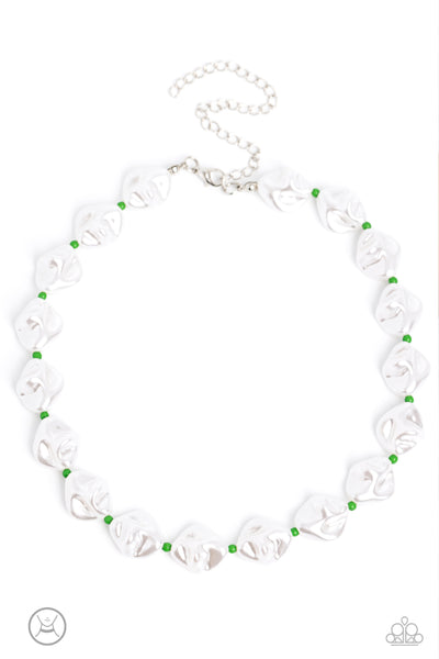 Paparazzi SHORE Enough - Green Choker Necklace