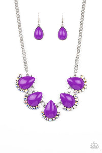 Paparazzi Ethereal Exaggerations - Purple Iridescent Necklace