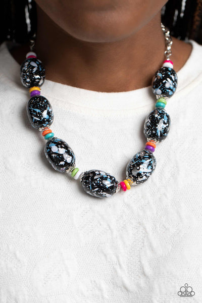 Paparazzi No Laughing SPLATTER - Multi Necklace