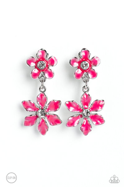 Paparazzi Transparent Talent - Pink Vlip on Earrings