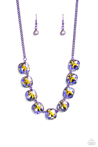 Paparazzi Combustible Command - UV Purple Necklace