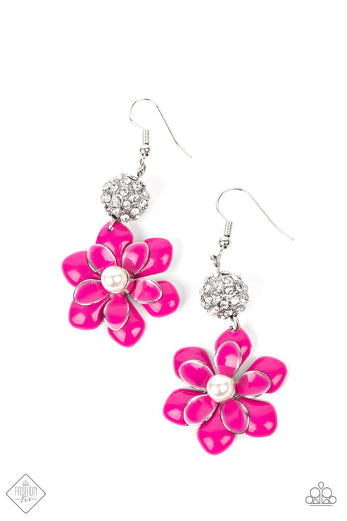 Paparazzi Bewitching Botany Pink Earrings