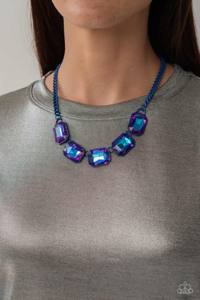 Paparazzi Emerald City Couture - Blue UV Necklace