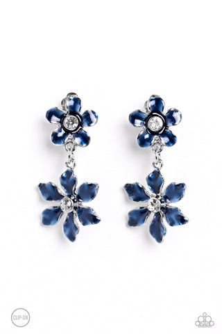 Paparazzi Transparent Talent - Blue Clip on Earrings