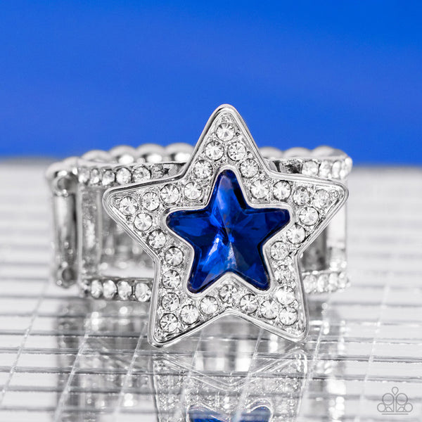 Paparazzi One Nation Under Sparkle - Blue Star Ring