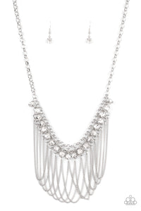 Paparazzi Flaunt Your Fringe - White Necklace