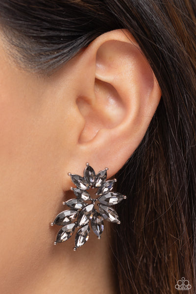 Paparazzi Fire Hazard - Silver Earrings