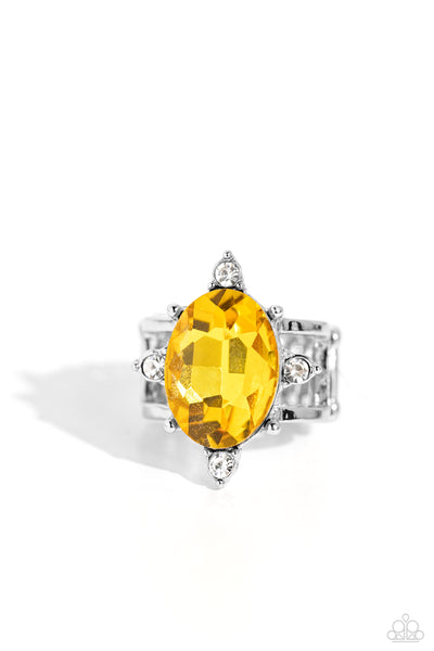 Paparazzi Sensational Sparkle - Yellow Ring