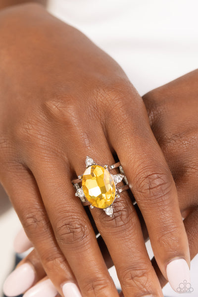 Paparazzi Sensational Sparkle - Yellow Ring