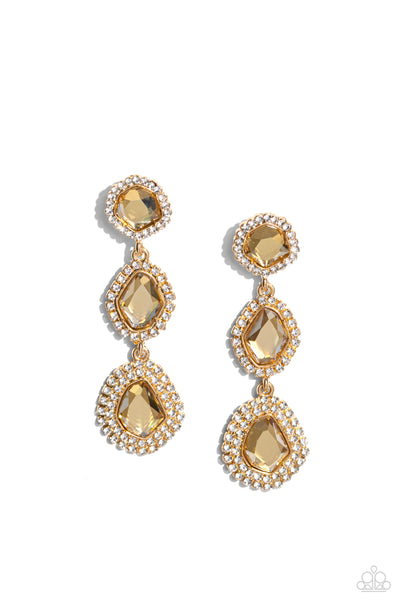 Paparazzi Prove Your ROYALTY - Gold Earrings