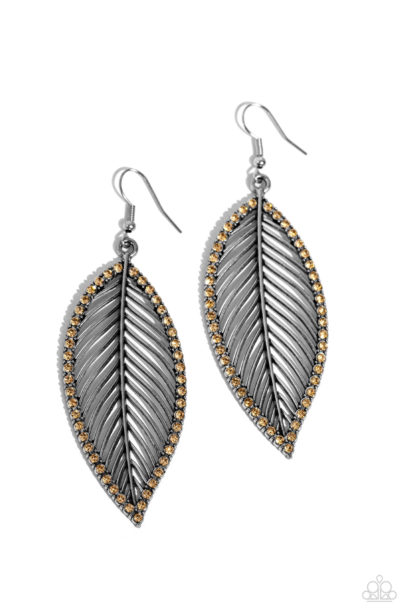 Paparazzi Canopy Cabaret - Brown Leaf Earrings
