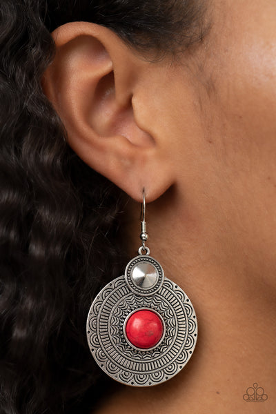 Terra Throwdown - Red Earrings