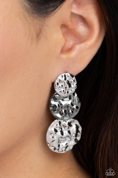 Paparazzi Triple Threat Texture - Multi Earrings