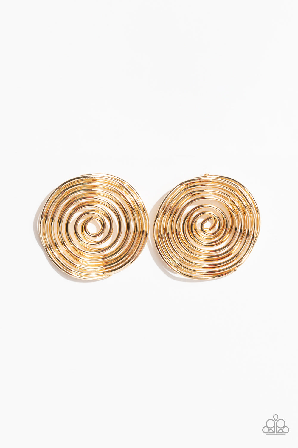 Paparazzi COIL Over - Gold Earrings