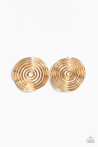 Paparazzi COIL Over - Gold Earrings