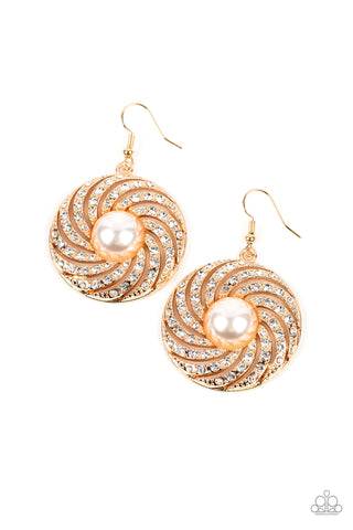 Vintage Vortex - Gold Earrings