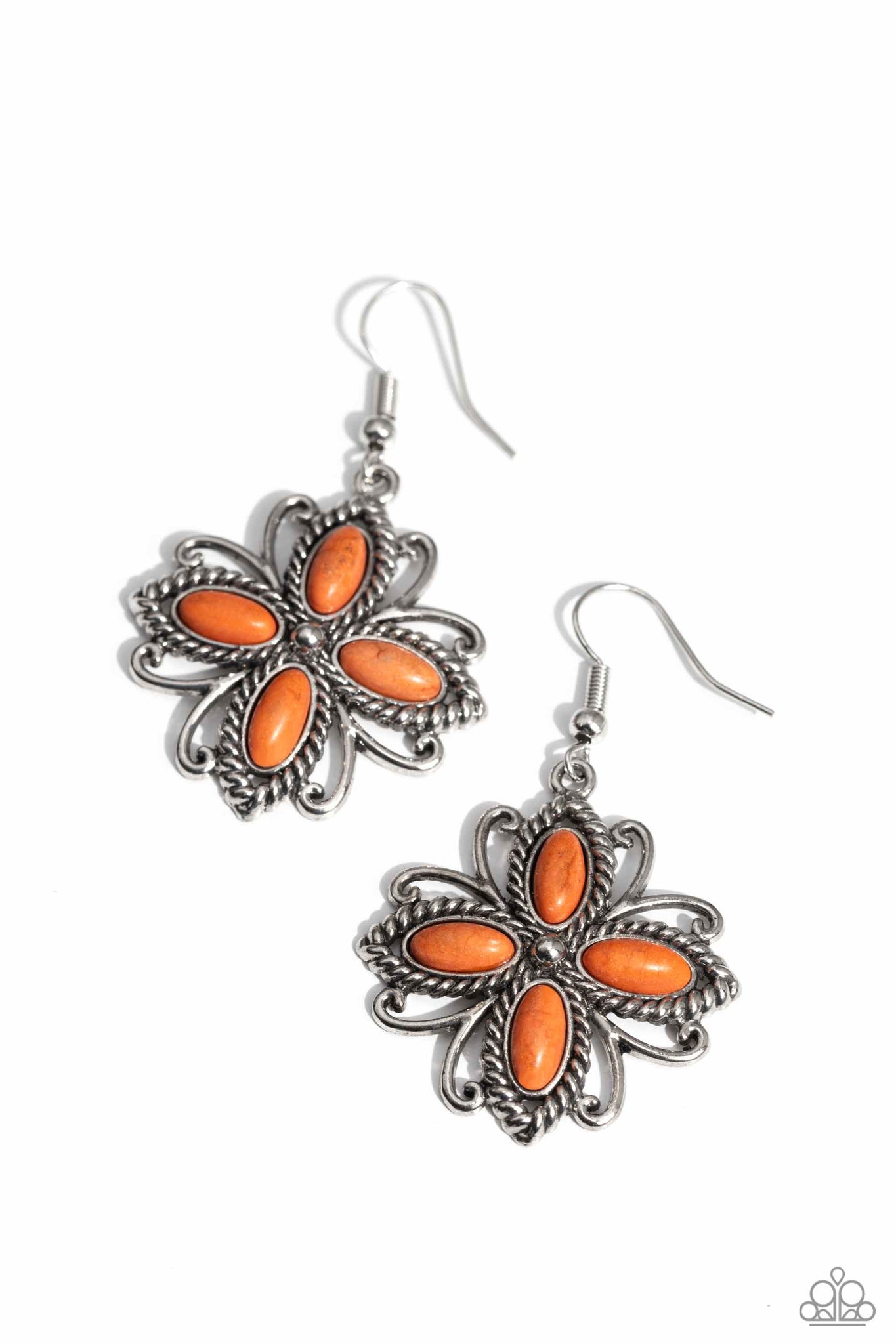 Paparazzi Badlands Ballad - Orange Earrings