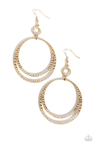 Paparazzi Spin Your HEELS - Gold Earrings