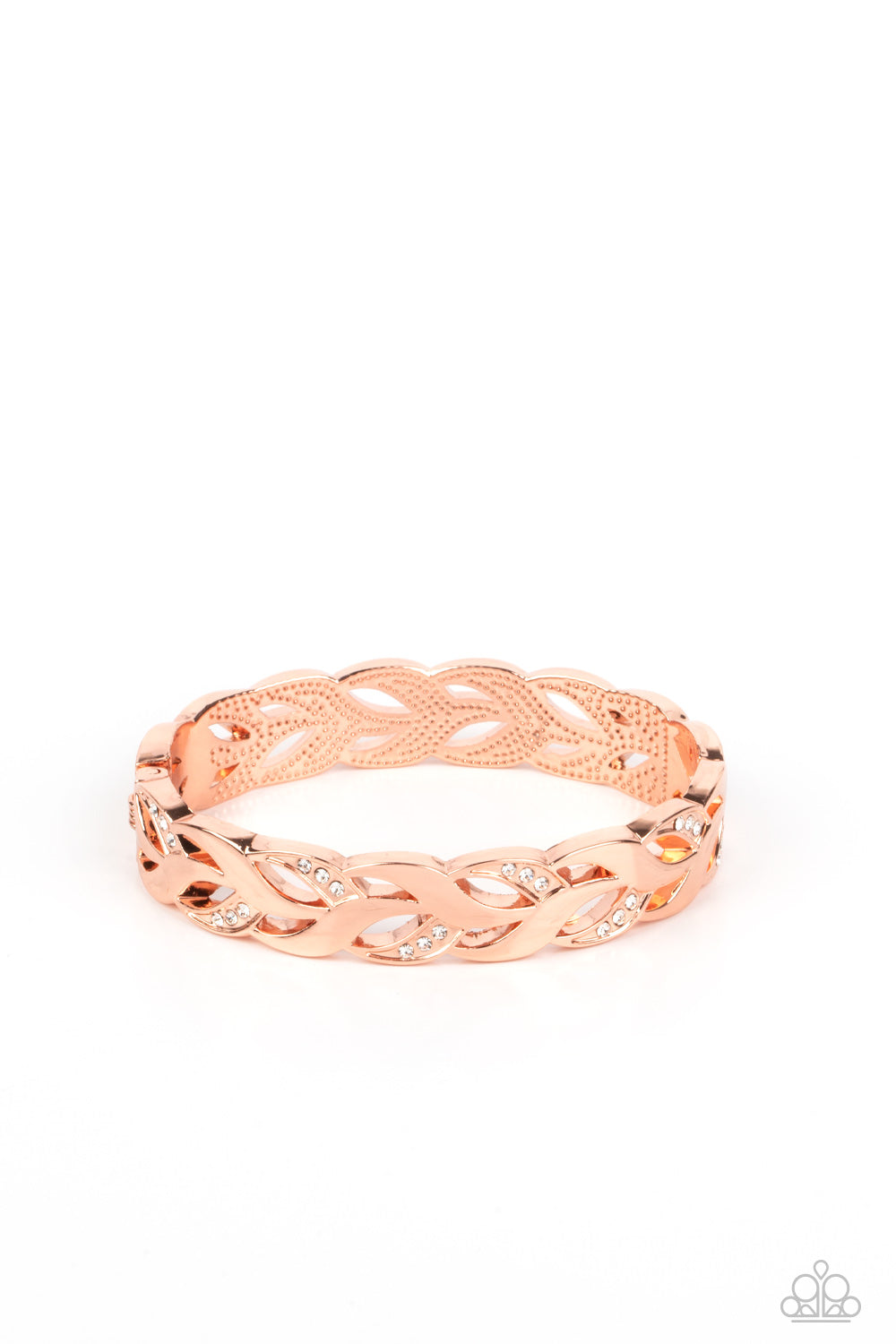 Paparazzi Editor-in-LEAF - Copper Hinged Bracelet