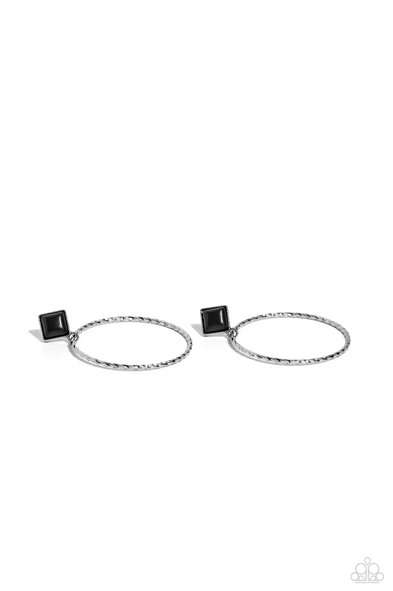 Paparazzi Canyon Circlet - Black Earrings