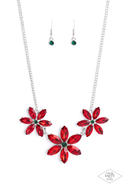 Paparazzi Meadow Muse - Multi Red Necklace