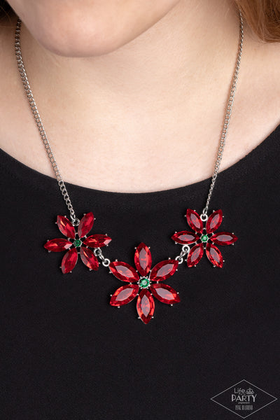 Paparazzi Meadow Muse - Multi Red Necklace