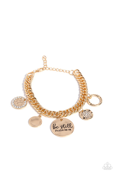 Paparazzi GLITTER and Grace - Gold Charm Bracelet