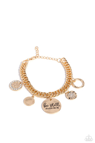 Paparazzi GLITTER and Grace - Gold Charm Bracelet