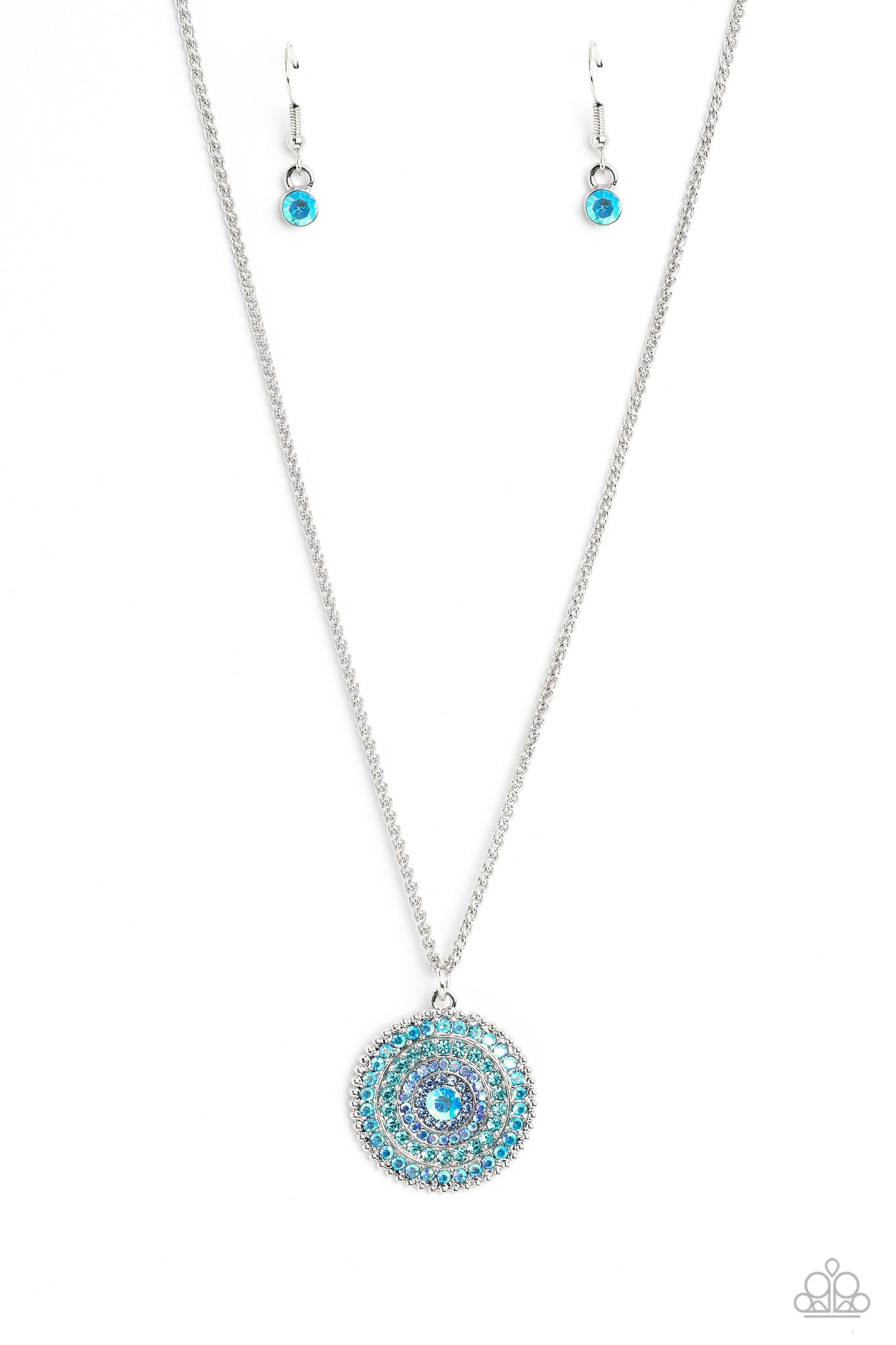 Paparazzi Mandala Masterpiece - Blue Iridescent Necklace