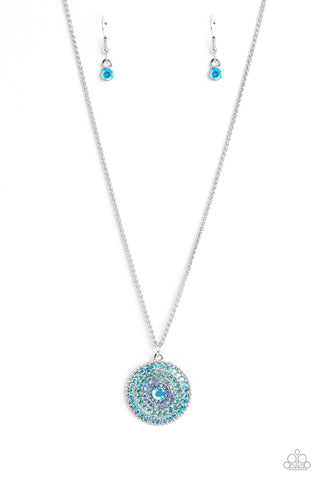 Paparazzi Mandala Masterpiece - Blue Iridescent Necklace