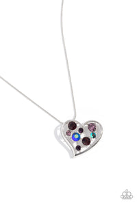 Paparazzi Romantic Recognition - Purple Heart Necklace