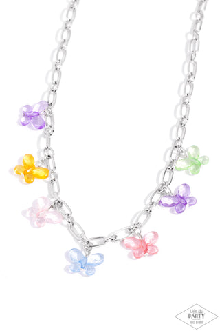 Paparazzi Butterfly Balance - Multi Butterfly Necklace