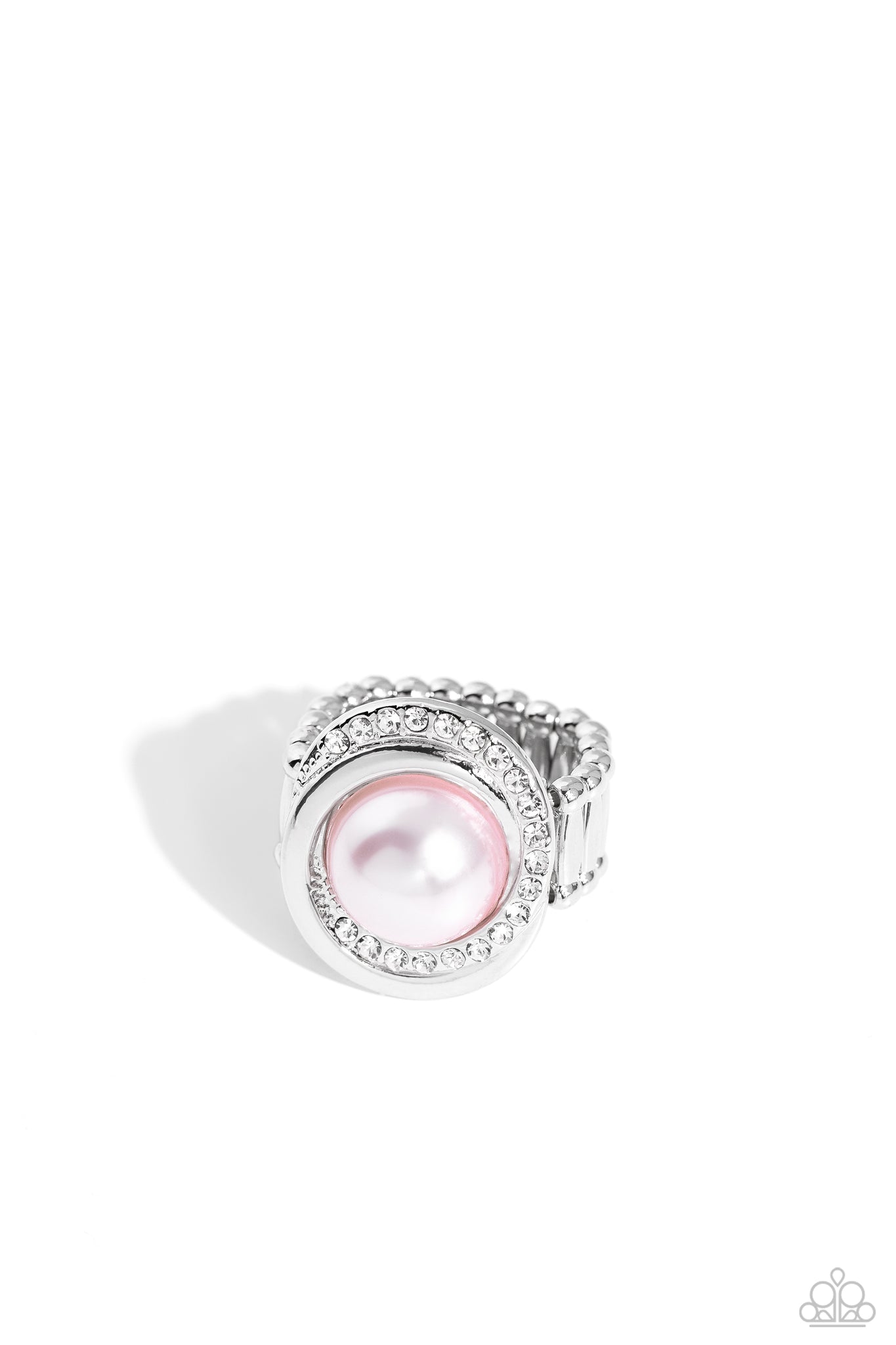 Paparazzi Folded Flair - Pink Pearl Ring