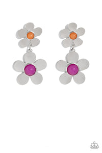 Paparazzi Fashionable Florals - Pink Earrings