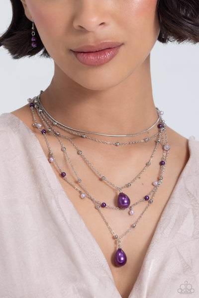 SASS with Flying Colors Necklace and Just SASSING Through - Purple Bracelet Set