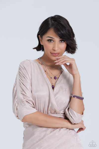 SASS with Flying Colors Necklace and Just SASSING Through - Purple Bracelet Set