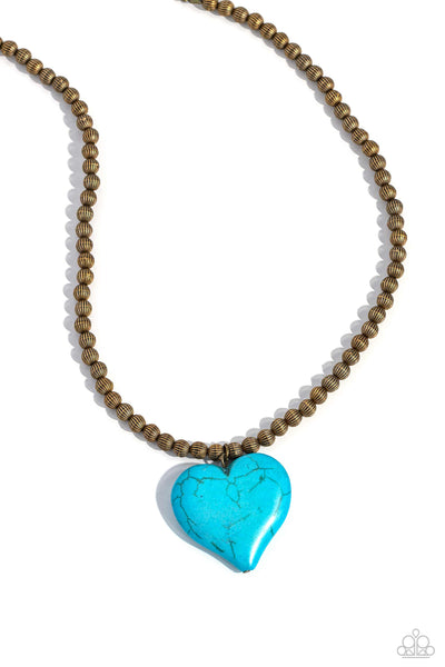 Paparazzi 
Picturesque Pairing - Brass Heart Necklace