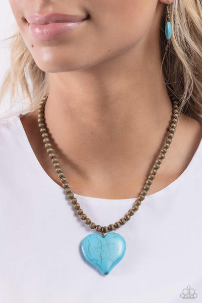 Paparazzi 
Picturesque Pairing - Brass Heart Necklace