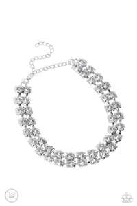 Paparazzi Glistening Gallery - White Choker Necklace