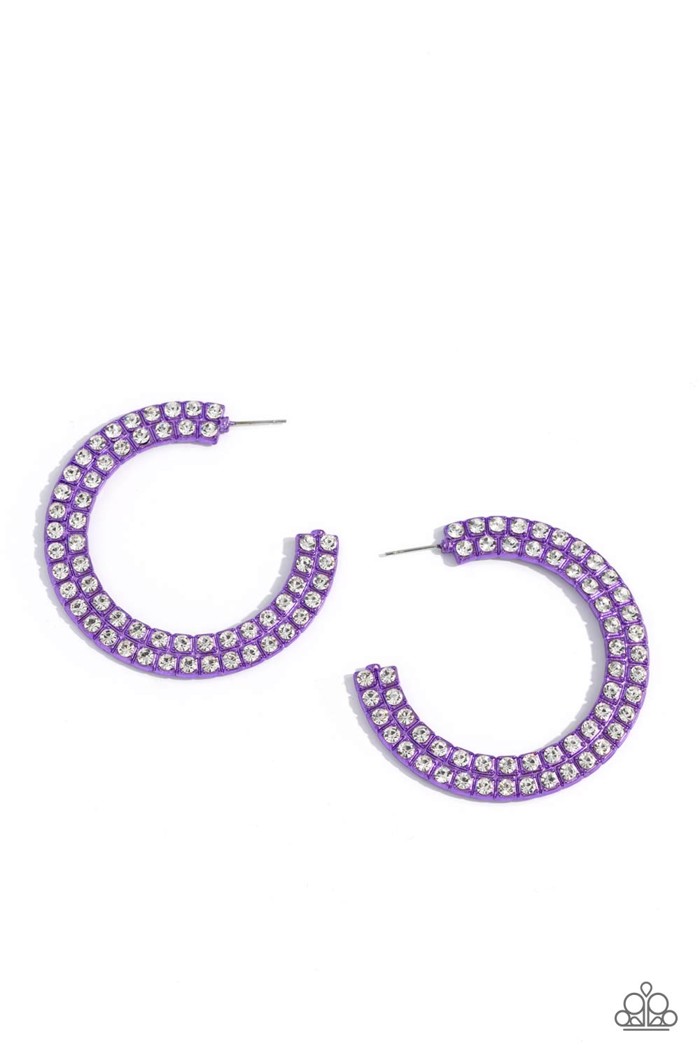 Paparazzi Flawless Fashion - Purple Hoop Earrings