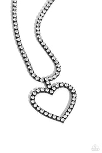 Paparazzi Flirting Fancy - Black Heart Necklace