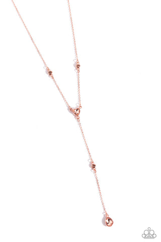 Paparazzi Lavish Lariat - Copper Necklace