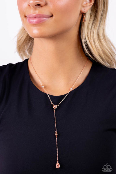 Paparazzi Lavish Lariat - Copper Necklace