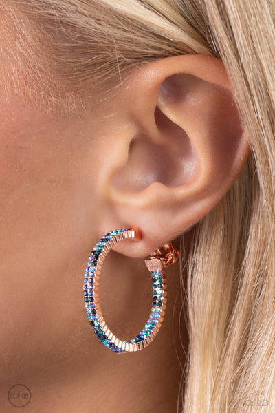 Paparazzi Outstanding Ombré Clip on Copper Earrings